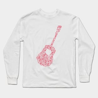 music notes guitar Long Sleeve T-Shirt